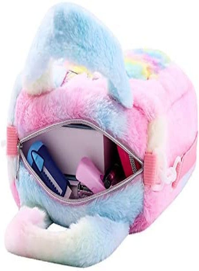 Firstdemand Unicorn Fur Sling Bags Side shoulder Bag Stylish Soft Fur Bag for Kids Coin Bag for Girls Teens Women Multicolour - Image 2